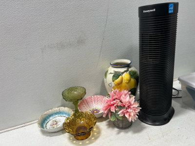 Assorted home decor and air purifier