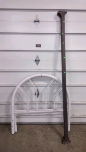 A White Metal Twin Sized Bed Frame