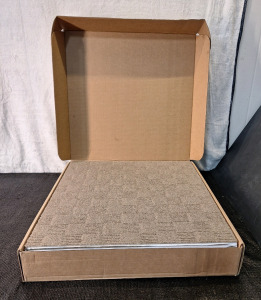 (1) Box Of (15) 24" x 24" Self Adhesive Carpet Tiles, Tan