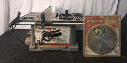 (1) Ace 10" Bench Table Saw W/ 2-Blades