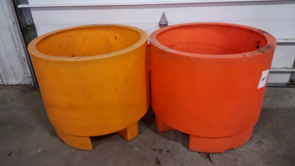 (2) 30"x 30"x 26" Giant Plastic Plant Pots