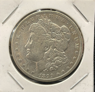 1899 Morgan Silver Dollar, 90% Silver, No Mint Mark, Liberty & Eagle Design