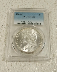 (1) 1884-O Morgan Dollar Mint State 63