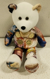 (1) 1999 Gold State Quarters Coin Collector's Teddy Bear