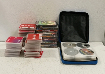 (1) Bundle of 15 Superhero Movies and (1) Collection of 100+ Redbox Movies and Loose Movies in CD Case