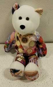 (1) 2002 Gold State Quarters Coin Collector's Teddy Bear