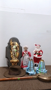 Christmas Dolls & Bed Warmer. Cowboy Hat. Home Decors & More.