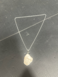 (1) Silver Necklace with Stone