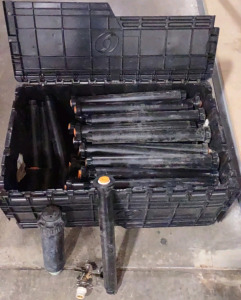 Medium Tote of Sprinkler Heads 16", ~30