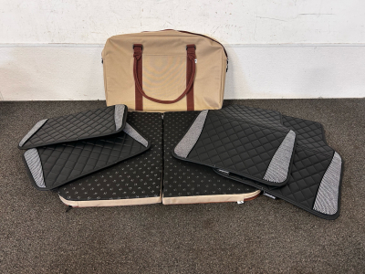 Set Of Car Mats and Portable Pet Bed With Carrying Case