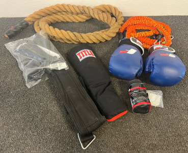 Workout/Sports Equipment Including Ropes/Bungees, Boxing Gloves, Other Boxing Accessories Etc.