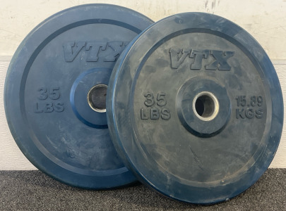 Set Of VTX 35LBS Rubber Bumper Plates