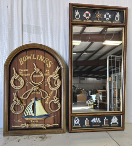 Sailing Themed Home Decor - (1) Mirror, (1) Bowlines Decor