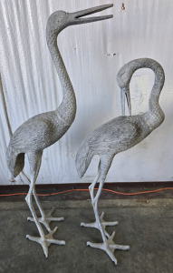 (2) Crane Statues