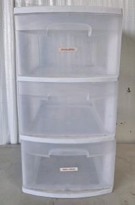 3 Drawer Plastic Storage