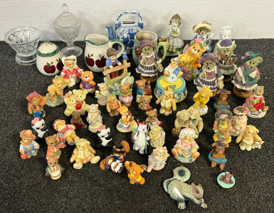 30+ Glass Figures & Glass Dishes