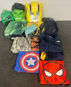 Kids Costumes Including Transformer, Hulk, Black Panther, Police, Spider-man, Maui & More