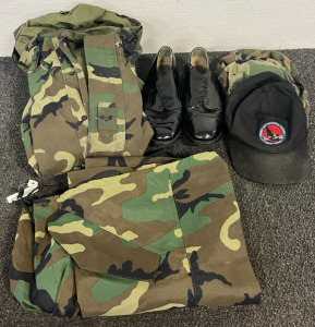 Military Uniform W/ Hats & Dress Shoes