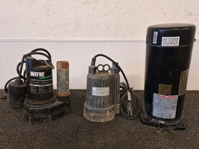 (2) Submersible Pump Motors & Swimming Pool Pump Motor