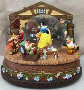 Antique Snow White & The 7 Dwarves Musical Globe