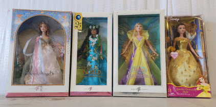 Barbie Collector Set!- Includ8ng Pink Label, Silver Label, And Disney Belle Doll