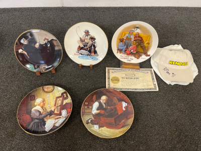 Norman Rockwell Decorative Plates, A Kendall Hat with Kellan Moore #11 signature