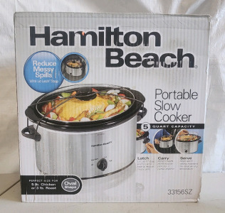 Brand New Still In Box Huntington Beach 5 Qt Portable Slow Cooker
