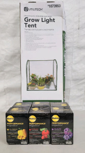 Utilitech Grow Light Tent 26"&times;18", Miracle Grow Performance Organics For (2) Edibles, (2) Blooms, And (2) All Purpose
