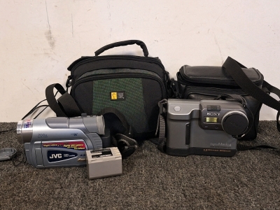 JVC & Sony Digital Video Cameras with Cases