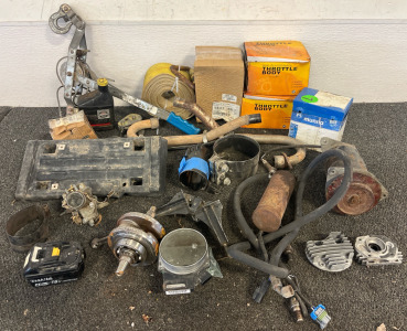 Motorcycle Parts Including Crankshaft, Cylinder Heads, Starter-Generator, Exhaust Pipes & More Non Motorcycle Parts