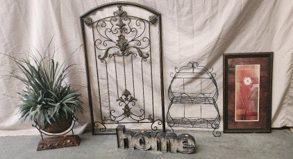 47"&times; 27.5" Metal Arch, Home Decor, And 28.5"&times; 16.5" Wall Art
