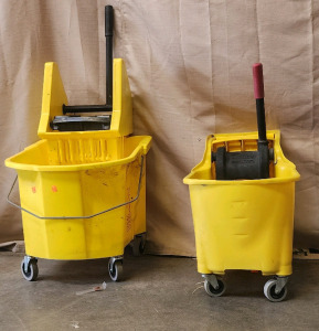 (2) Rubbermaid Commercial Mop Buckets