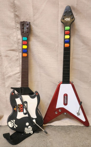 TAC Freedom V Wireless Guitar Controller And A "Guitar Hero" Guitar Controller