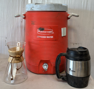 Rubbermaid Water Dispenser, Bubba Thermos, & Cosori Coffeemaker