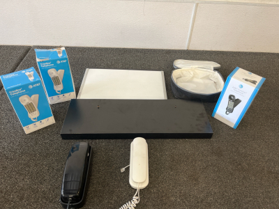 AT&T Trimline Telephone (2) White, (5) Black, Dry Erase Board