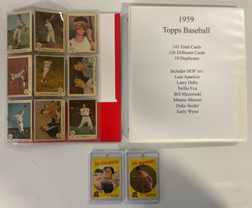 Vintage Baseball Cards Including Fleer Ted Williams, Luis Aparicio, Larry Doby, Nellie Fox, Minnie Miniso, Duke Snider, Early Winn & More
