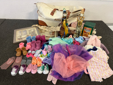 JM New York Expandable Luggage Bag, Wayang Golek Puppets, American Girl Doll Clothes & More