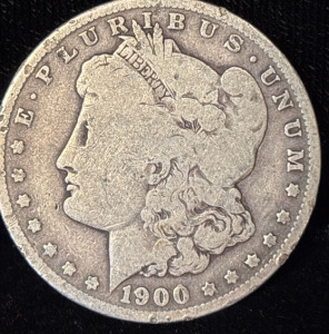 1900 Liberty Morgan Silver Dollar Coin, United States, E PLURIBUS UNUM