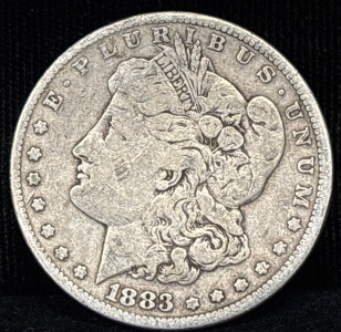 1883 Liberty Morgan Silver Dollar Coin, United States, E PLURIBUS UNUM