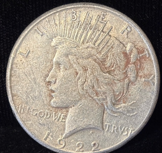 1922 Liberty Morgan Silver Dollar Coin