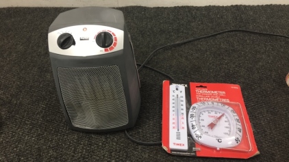 Space Heater and (2) Thermometers