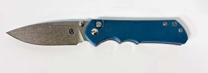 Blue Folding Knife Marked CR (7" Overall Length)