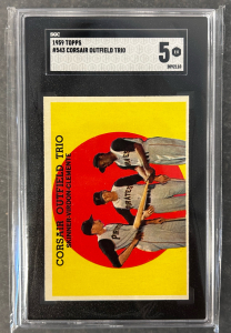 SGC 1959 Topps #543 Corsair Outfield Trio (Skinner, Virdon, Clemente) Card