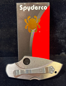 Silver Spyderco Knife &ldquo;We Believe It To Be Reproduction, Please Inspect In Person"