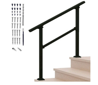 (1) 3-Step Handrail Kit, Matte Black Finish