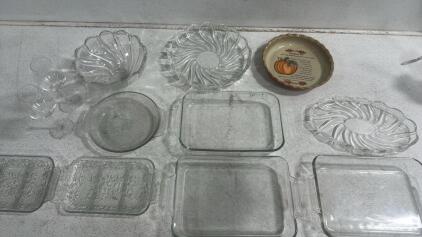 Assorted Kitchen Glassware including Pyrex Dishes, Wine Glasses and More!