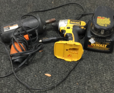 (1) Dewalt model dc825 With Charger and battery. Proxone 1/2” 12v Impact