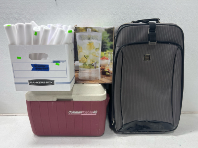Drink dispenser, cooler, luggage, foam lights