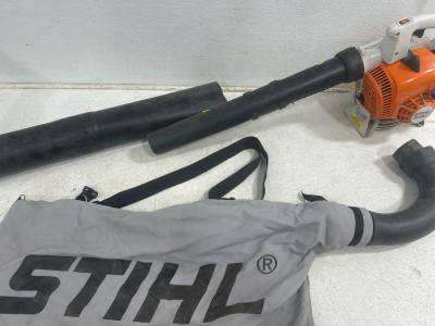 (1) Stihl SH56C Leaf Blower (1) Stihl Vaccum Blower Bag and (1) Stihl Blower Extenstion