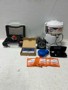 Juicer, dog training collars, bike lock